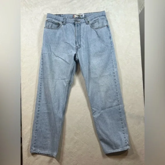 Levi’s 505 Regular Fit Light Wash 38W 34L Vintage Retro Jeans Washed